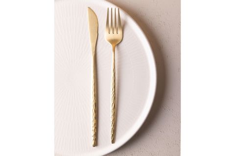 THE MİA SHİNY ÇATAL KAŞIK BIÇAK TAKIMI MAT GOLD 24 PARÇA