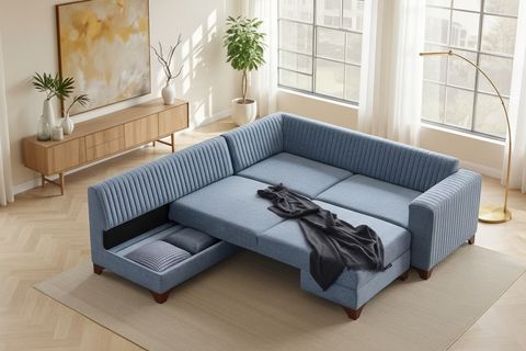 BERLİN KÖŞE KOLTUK, GRİ, SOL KÖŞE