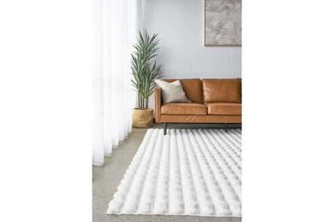 DARCİO TAVŞAN TÜYÜ POST HALI, BEYAZ, DİKDÖRTGEN, 160X230