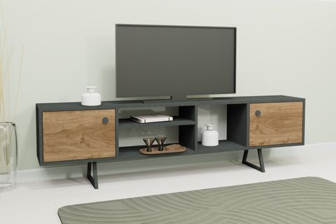LAGOMOOD SALLY TV ÜNİTESİ, ANTRASİT CEVİZ