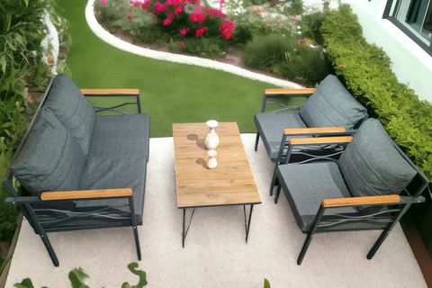 RÜYA BAHÇE BALKON TAKIMI, 2+1+1, ANTRASİT