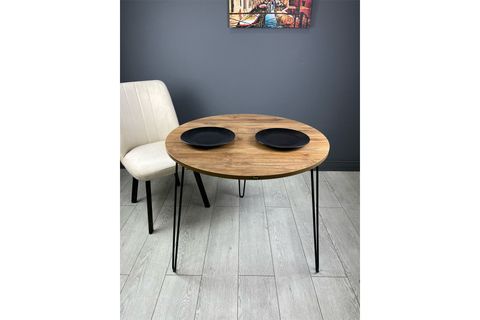 RELAX CEVİZ YUVARLAK MUTFAK MASASI 80 CM