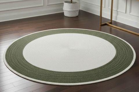 AURA YUVARLAK HALI, BEYAZ YEŞİL, 150 CM