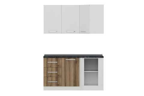 MİNAR 150CM KÖŞE MUTFAK DOLABI BEYAZ DORE K150D3