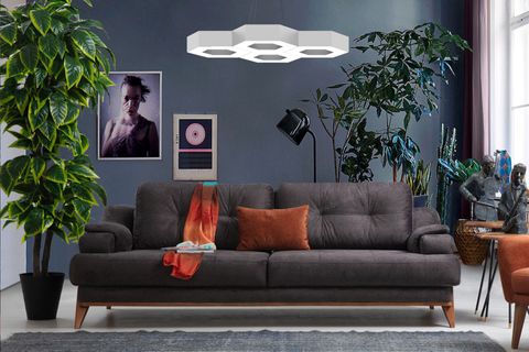 HEGZA LIGHTING STELLA LED AVİZE, GRİ KASA BEYAZ IŞIK