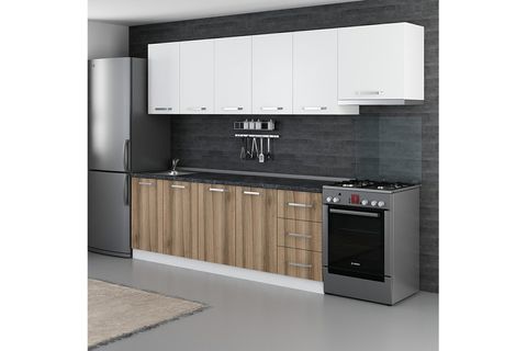MİNAR ATLANTİS 285 CM MUTFAK DOLABI BEYAZ DORE 285-D7