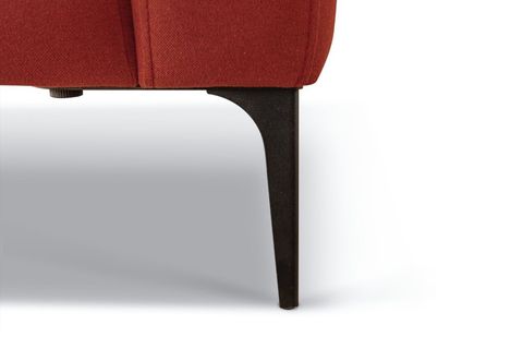 NORMOD MODÜLER UZANMALI TEKLİ KOLTUK, KIRMIZI, METAL SİYAH AYAK