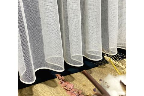 PER LA CASA KARE SİMLİ DÜZ  TÜL PERDE 1/3 SIK PİLE 440X250