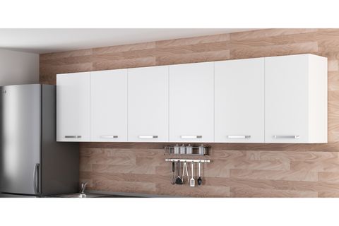 MİNAR 290 CM MUTFAK DOLABI BEYAZ 290-B2-ÜST MODÜL