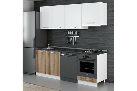 MİNAR 220 CM MUTFAK DOLABI BEYAZ DORE 220 D14