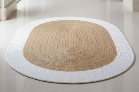LİNEA OVAL HALI, NATURAL BEYAZ, 80X150 CM