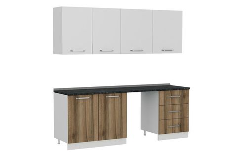 MİNAR 220 CM MUTFAK DOLABI BEYAZ DORE 220 D12