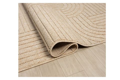 LARA İSKANDİNAV DOKUMA BUKLELİ MAKİNE HALISI, BEJ, DS623,  120X400