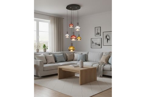 ÖZCAN AYDINLATMA LUCCAS ALTILI SARKIT, MİX PLATİN, 2848-6A-24