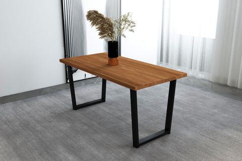 WOODESK ILGIN MASİF YEMEK MASASI, TİK, 120X70, CPT7217-120