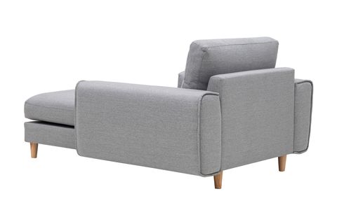 MERLİN DAYBED, FİTİLLİ KOL, NATUREL AYAK, KETEN KUMAŞ, GRİ