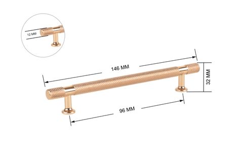 ZİRVE FULYA ALÜMİNYUM KULP, ALTIN, 96 MM