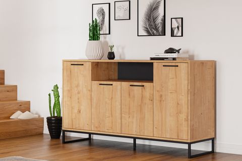 FURMET MODÜLER YUKON KONSOL, SAFİR MEŞE, 4 KAPAKLI