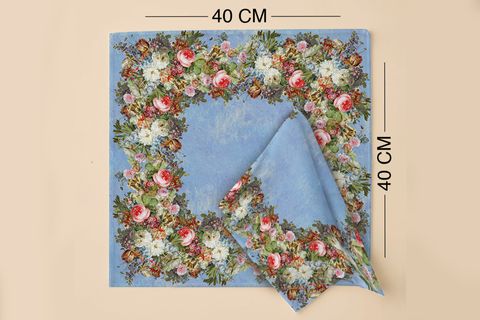 RÖNESANS ÇİÇEKLERİ PAMUKLU ALTI ADET PEÇETE