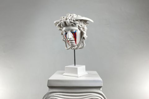 MEDUSA COLORING POP ART DEKORATİF ROMA YUNAN HEYKELLERİ