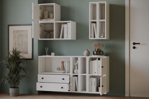 BK ÇOK AMAÇLI DOLAP, 4 KAPAK 2 ÇEKMECELİ, KBR