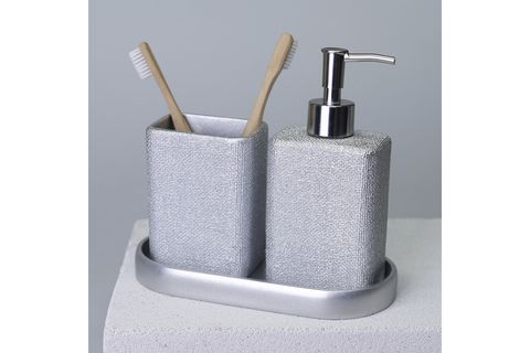 LİNEN BANYO SETİ, GÜMÜŞ