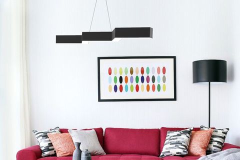 HEGZA LIGHTING SEGA LED AVİZE, SİYAH KASA SARI IŞIK