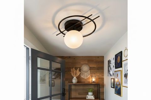 EVREN TEKLİ AVİZE, SİYAH BEYAZ CAMLI