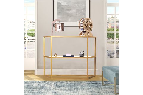 ALİSON İKİ RAFLI GOLD METAL DRESUAR&KONSOL