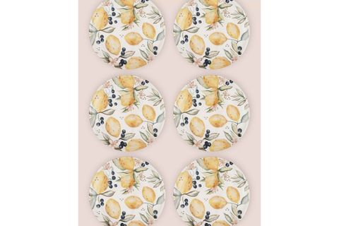 THE MİA LİMONCELLO SERVİS TABAĞI 6LI SET 26 CM LMN013