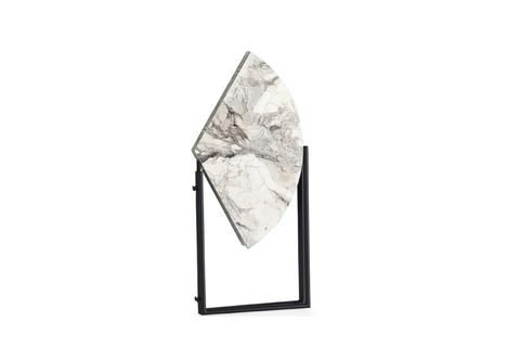 KATLANIR MASA, BEYAZ MERMER, 80X80