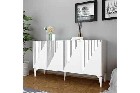 DRAW KONSOL, LAZER DESENLİ, BEYAZ, 150 CM
