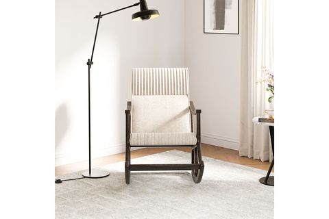 COZY PLUS SALLANAN SANDALYE, AÇIK BEJ MİNDER, CEVİZ AYAK