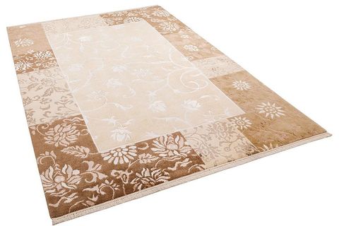 TULIPA AL-500 EL DOKUMASI HALI KAHVE BEYAZ 80X310