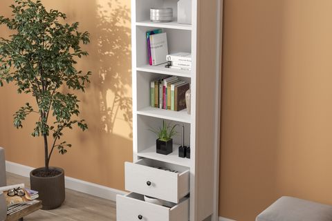LUMERA KONSOL VİTRİN, 2 ÇEKMECELİ 4 RAFLI