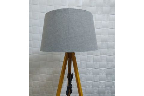 ÜÇ AYAKLI LAMBADER TRİPOD NATUREL AYAK GRİ BAŞLIK