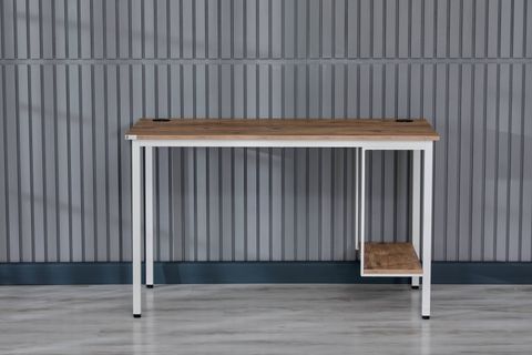 ARPELİA BİLGİSAYAR MASASI KASA RAFLI, BEYAZ, 125 CM