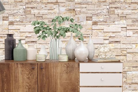 BİEN DUVAR KAĞITLARI YENİ KOYU BEJ INCE TAŞ DESEN DUVAR KAĞIDI 5,30 M² , 5315