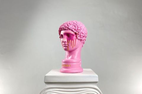 HERMES PINK SAVIOUR POP ART DEKORATİF ROMA YUNAN HEYKELLERİ