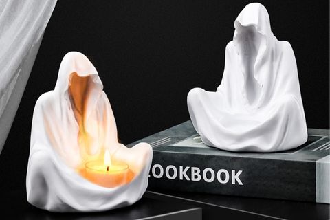 HAYALET FİGÜRLÜ MUMLUK, BEYAZ