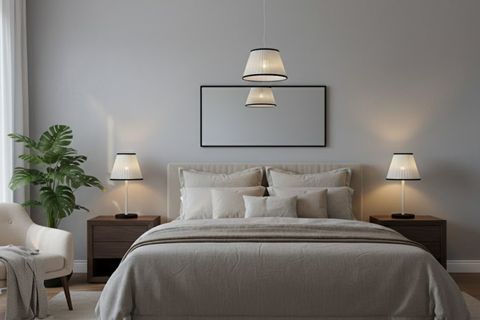 YİN YANG TÜL ABAJUR AVİZE SETİ, BEYAZ BAŞLIKLI