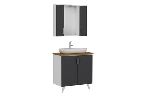 SANYA BANYO DOLABI AY2K101, ANTRASİT, 85CM