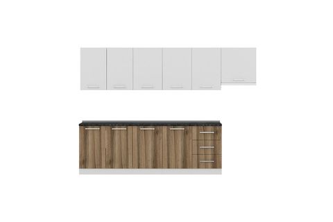 MİNAR BADE 300 CM MUTFAK DOLABI BEYAZ DORE 300-D5