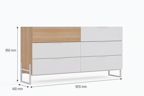 HEKLA ŞİFONYER, 6 ÇEKMECELİ