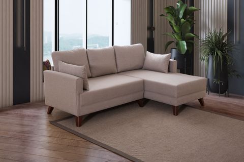 GLORİA MİNİ KÖŞE KOLTUK, KREM, SAĞ KÖŞE