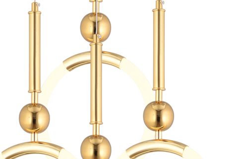 STRUER DÖRTLÜ YUVARLAK LED AVİZE, GOLD