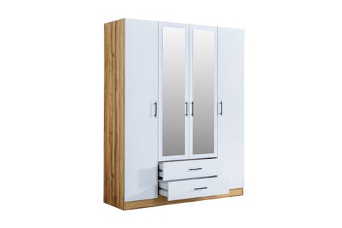 BLESK OYA AYNALI ÇEKMECELİ GARDIROP, 4 KAPAKLI