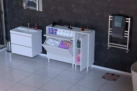 YENİCE BANYO DOLABI, 80 CM 2 SEPETLİ, 115 CM