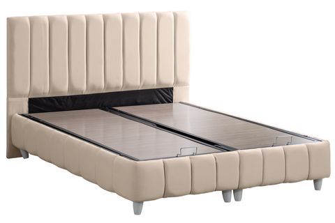 NARVA BAZA BAŞLIK VE REAL PEDLİ YATAK SETİ, BEJ, 150X200