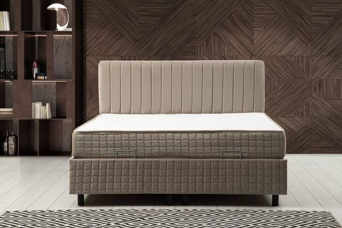 SAFİR BAZA BAŞLIK VE YATAK SETİ, PEDSİZ, 160X200
